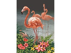 Набор вышивки бисером Матренин Посад Фламинго