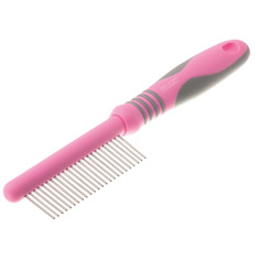 Расческа для кошки, собаки DeLIGHT ROSE c вращающимися длинными зубьями, 24 зуба