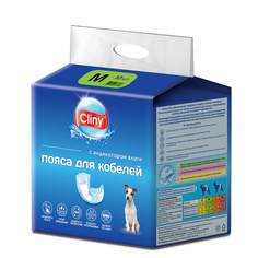 Подгузники для домашних животных Cliny одноразовое, размер М, 10 шт
