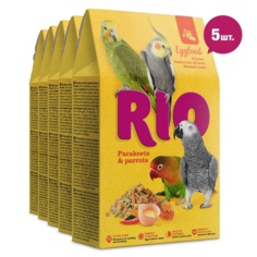 Яичный корм RIO для средних и крупных попугаев 250 г, 5 шт
