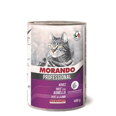 Влажный корм для кошек Morando Professional, паштет, ягненок, 400г