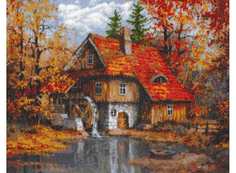 Набор для вышивания Палитра Водяная мельница