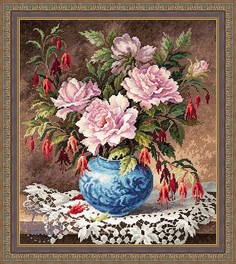 Набор для вышивания арт.ЧИ-40-75 "Розы и фуксии" 31х35 см Чудесная игла