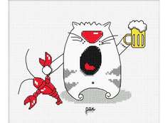 Набор для вышивания Овен Кошачий гороскоп. Рак