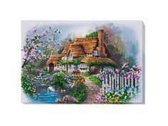Набор вышивки бисером Абрис Арт Домик на озере Abris ART