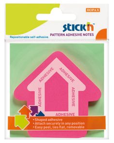 Stickn Click Самоклеящиеся бумаги для заметок 50 Stickn Click вырубной, неон розовый