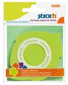 Stickn Click Самоклеящиеся бумаги для заметок 50 Stickn Click вырубной, неон зеленый