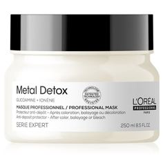 Маска для волос LOreal Metal Detox Professional Mask, Маска для окрашенных волос, 250 мл