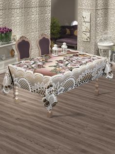 Скатерть прямоугольная DOnCO dnc397412 220x160 Do&Co