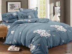 Постельное белье Cleo Keenan цвет: серый, белый (1,5 спал.)