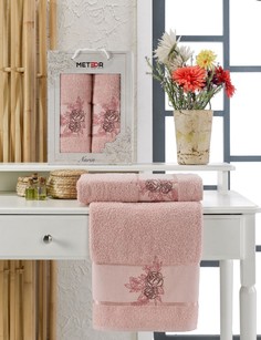 Полотенце Meteor Narin Цвет: Розовый (50х90 см,70х140 см)