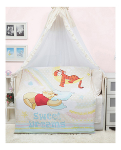 Комплект детского постельного белья MONA LIZA Винни на радуге 5 предметов