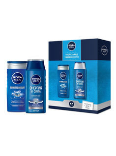 Подарочный набор Nivea Men Энергия и сила: Шампунь 250 мл + Гель для душа 250 мл