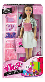 Кукла ToysLab Entertainment Ася Шатенка в бело-розовом платье