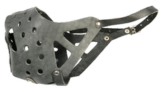 Намордник для собак ГеоГазТехнология кожа №6 полуглухой с перемычкой (кавказец)