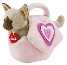 Мягкая игрушка Trudi Сиамский котенок в розовой сумочке 29716