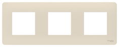 Рамка Schneider Electric Unica Studio 3-ая Бежевая