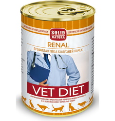 Влажный корм для кошек SOLID NATURA Vet diet Renal , курица, 12шт, 340г