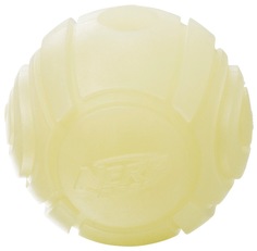 Апорт для собак NERF Мяч теннисный для бластера светящийся, белый, длина 6 см