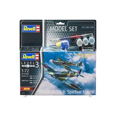 Набор Combat Set истребитель-низкоплан Bf109G-10 и Спитфайр Mk.V 63710 Revell