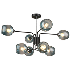 Люстра потолочная 8х60Вт E27 IMEX MD.3564-8-S BK+CH
