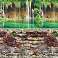 Фон для аквариума Laguna подводный рельеф, ламинированная бумага, 1500x30 см