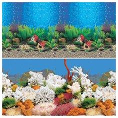 Фон для аквариума Laguna Голубые Гавайи/Белый коралл, ламинированная бумага, 1500x60 см
