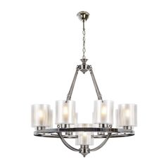 Люстра подвесная Lumina Deco LDP 1220-9 CHR+WT Santini