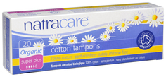 Био тампоны Natracare Super-plus без аппликатора, 20 шт.