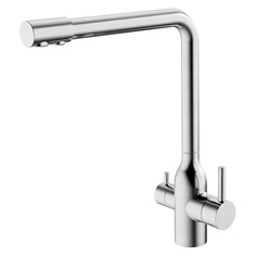 Смеситель для кухни MELANA-F610304 Stello нерж.сталь, однорычажный, сатин, литой излив