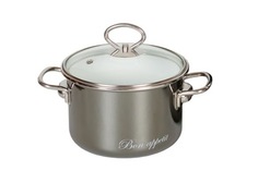 Кастрюля 2,0л цилиндрическая Bon Appetit мокрый асфальт ТМ Vitross