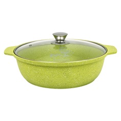 Кастрюля-жаровня антипригарное покрытие литая 3,0л Trendy style lime Кукморский завод Металлопосуды
