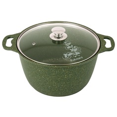Кастрюля литая 6,0л Trendy style malachite KUKMARA Кукморский завод Металлопосуды