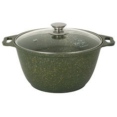 Кастрюля литая 3,0л Trendy style malachite KUKMARA Кукморский завод Металлопосуды