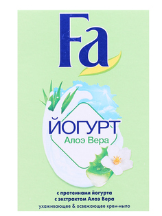 Кусковое мыло Fa Йогурт Алоэ вера, с экстрактом Алоэ вера, освежающее и ухаживающее, 90 г