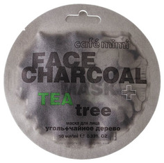 Маска для лица CafeMIMI Бамбуковый Уголь и Чайное дерево 10 мл