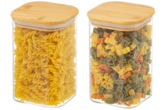 Набор 2 банок для хранения 1,1 л 10х10х15,5 см "Crystal glass" Elan Gallery