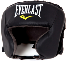 Боксерский шлем Everlast Durahide 4022U черный One Size