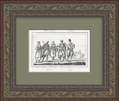 Костюмы народов Кавказа. Гравюра 1838 года Rarita