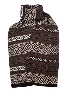 Шарф унисекс Scandica Freya темно-коричневый/светло-бежевый