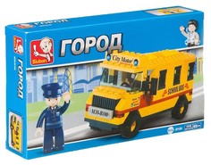 Конструктор пластиковый Sluban Школьный автобус M38-B100 105 Деталей