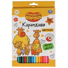 Цветные карандаши Умка Оранжевая Корова 18цв шестигранные 20*8 шт