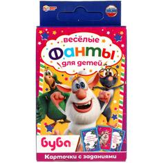 Веселые фанты для детей Буба Коробка с европодвесом, 32 карточки Умные игры