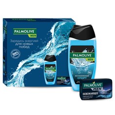 Подарочный набор PALMOLIVE гель для душа FOR MEN СПОРТ 250мл+туал. мыло90г коробка