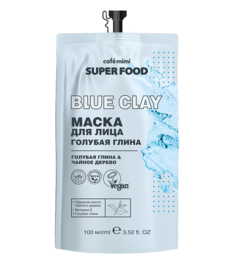 Маска для лица Cafe Mimi Super Food Голубая Глина 100мл