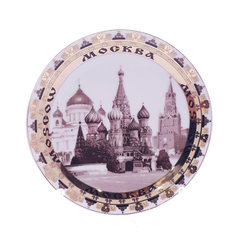 Сувенирная тарелка "Москва, сепия" (15 см) No Brand
