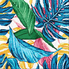 Алмазная мозаика Гранни «Тропические листья» полная выкладка, 40х40 см, квадратные стразы