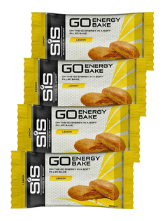 Углеводный энергетический батончик с начинкой GO Energy BAKE, упаковка 4шт по 50г (Лимон) SiS