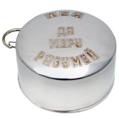 Складной стакан "Пей, да меру разумей" с карабином (150 мл) No Brand