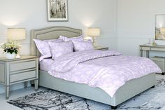 Комплект постельного белья Ночь нежна Pejsli Цвет: Белый, Светло-Розовый (1,5 спал.)